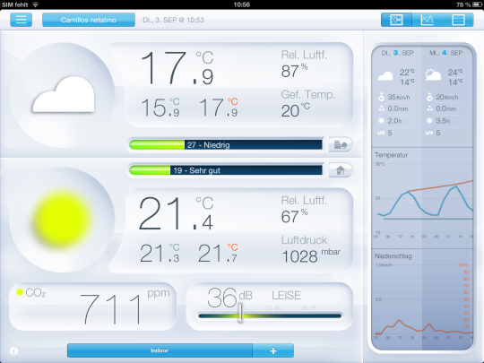 netatmo Urban Weather Station | iPad App